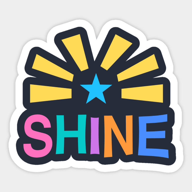 Let Your Light Shine Sticker by LittleBunnySunshine